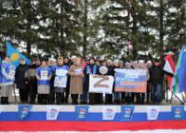 18 марта 2020 года в с. Сладковском состоялся митинг под девизом Zа Мир! Zа Россию! Zа Президента! 